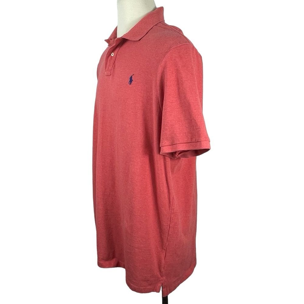Men's Polo‎ Ralph Lauren Orange Classic Fit 100% Cotton Polo XXL - Picture 3 of 5